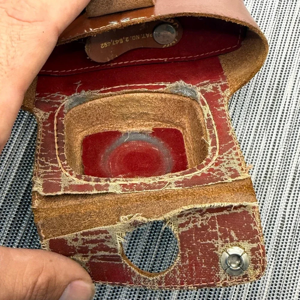 Vintage Ansco Leather‎ Camera Case and Filter Wallet with UV 16 Kodak Filters